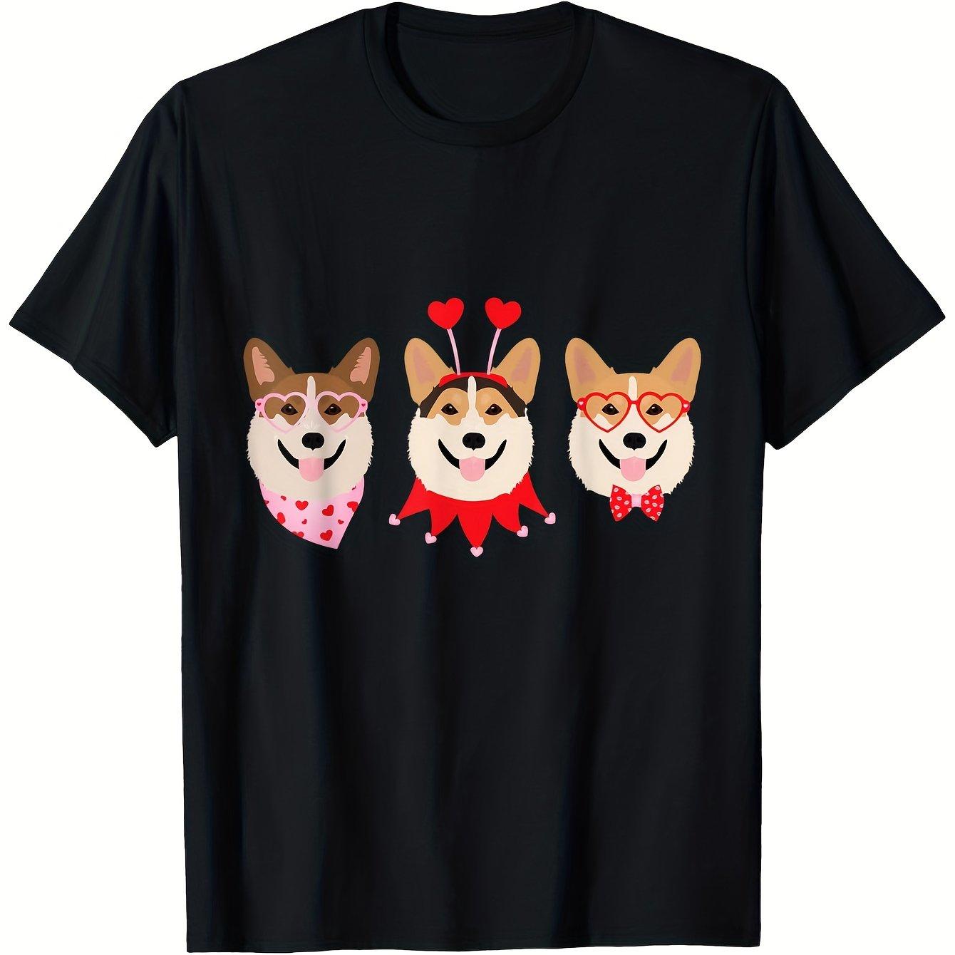 Cute Corgi Dog Valentine Hearts Graphic Tee Men Casual Breathable Soft Cotton T-Shirt Dog Lover Gift 4XL
Cute Corgi Dog Valentine Hearts Graphic Tee Men Casual Breathable Soft Cotton T-Shirt Dog Lover Gift 4XL