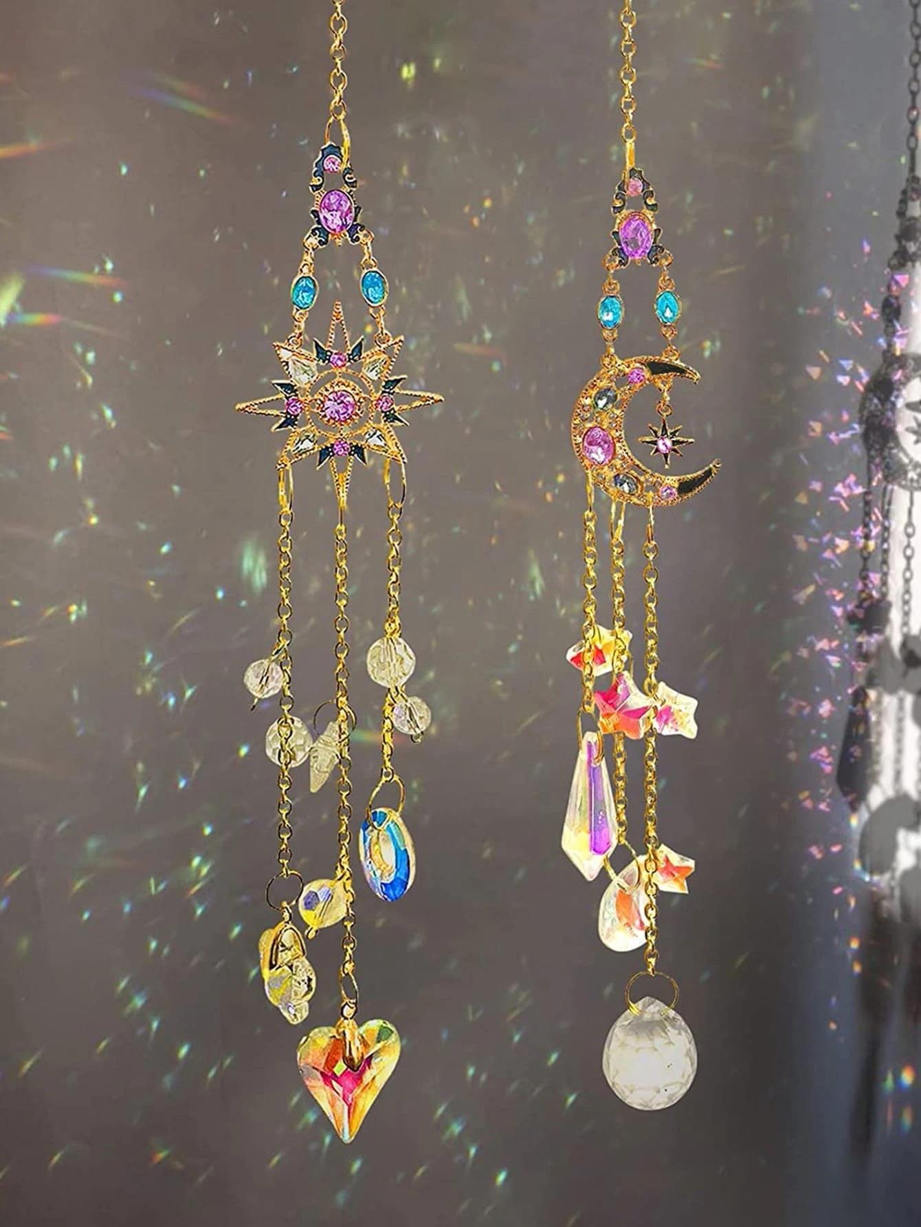 Suncatcher Crystal Moon Sun Chakra Витражное стекло Rainbow Maker Sun Catcher Подвесное украшение для сада, наружных декораций, подарков для дома
Suncatcher Crystal Moon Sun Chakra Витражное стекло Rainbow Maker Sun Catcher Подвесное украшение для сада, наружных декораций, подарков для дома