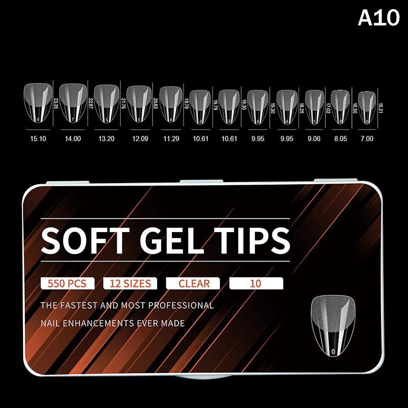 550Pcs False Nail Tips Soft Gel Fingertip Semi-Matte Capsules Almond French Coffin Full Cover Artificial Fake Nails Extension A10
550Pcs False Nail Tips Soft Gel Fingertip Semi-Matte Capsules Almond French Coffin Full Cover Artificial Fake Nails Extension A10