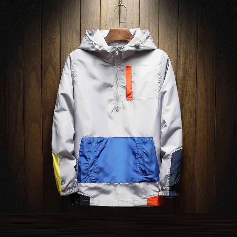 Men s Spring and Autumn Color-splicing Loose Hooded Jacket Personality Casual Pullover Baseball Suit 5XL
Men s Spring and Autumn Color-splicing Loose Hooded Jacket Personality Casual Pullover Baseball Suit 5XL