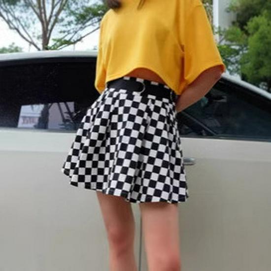 European-American Black & White Plaid Pleated Midi Skirt - Slimming, Short Style for Women XL
European-American Black & White Plaid Pleated Midi Skirt - Slimming, Short Style for Women XL