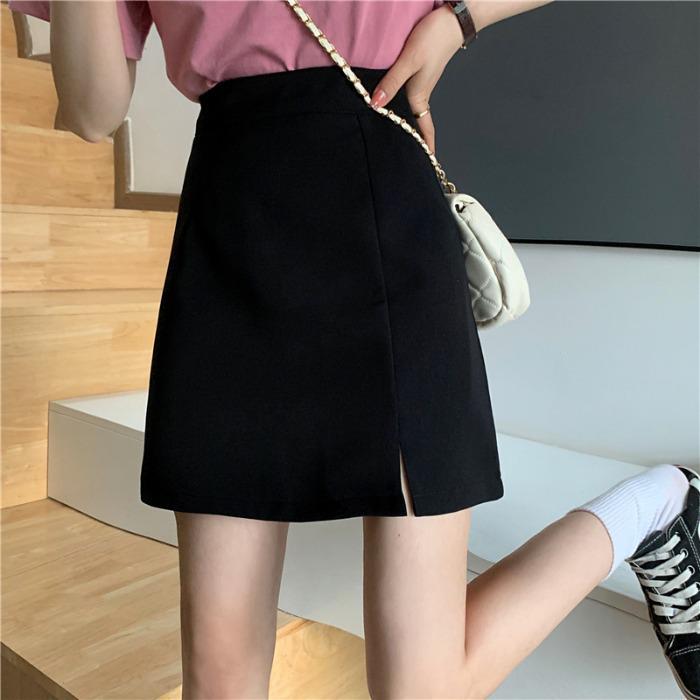 2023 Summer High-Waist Plus Size Black Slit Midi Skirt for Women – Slimming A-line Short Skirt Pants XL Lined Anti-Exposure
2023 Summer High-Waist Plus Size Black Slit Midi Skirt for Women – Slimming A-line Short Skirt Pants XL Lined Anti-Exposure