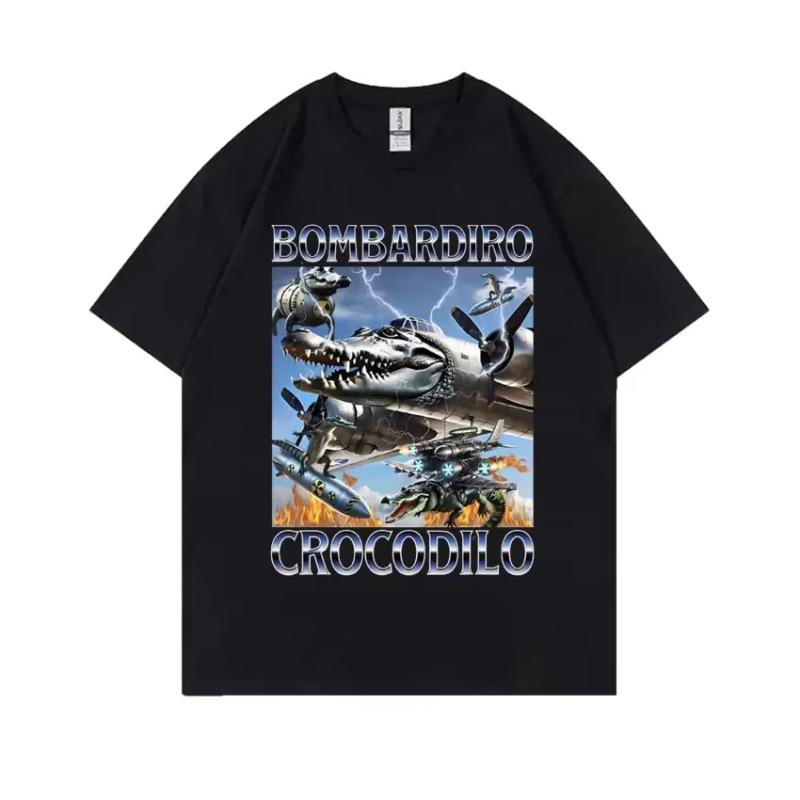 Funny Meme Italy Brainrot Bombardiro Crocodilo Crocodile Plane Bomber T-shirt Men s Trendy Casual Cotton Vintage Humor T-Shirt S
Funny Meme Italy Brainrot Bombardiro Crocodilo Crocodile Plane Bomber T-shirt Men s Trendy Casual Cotton Vintage Humor T-Shirt S