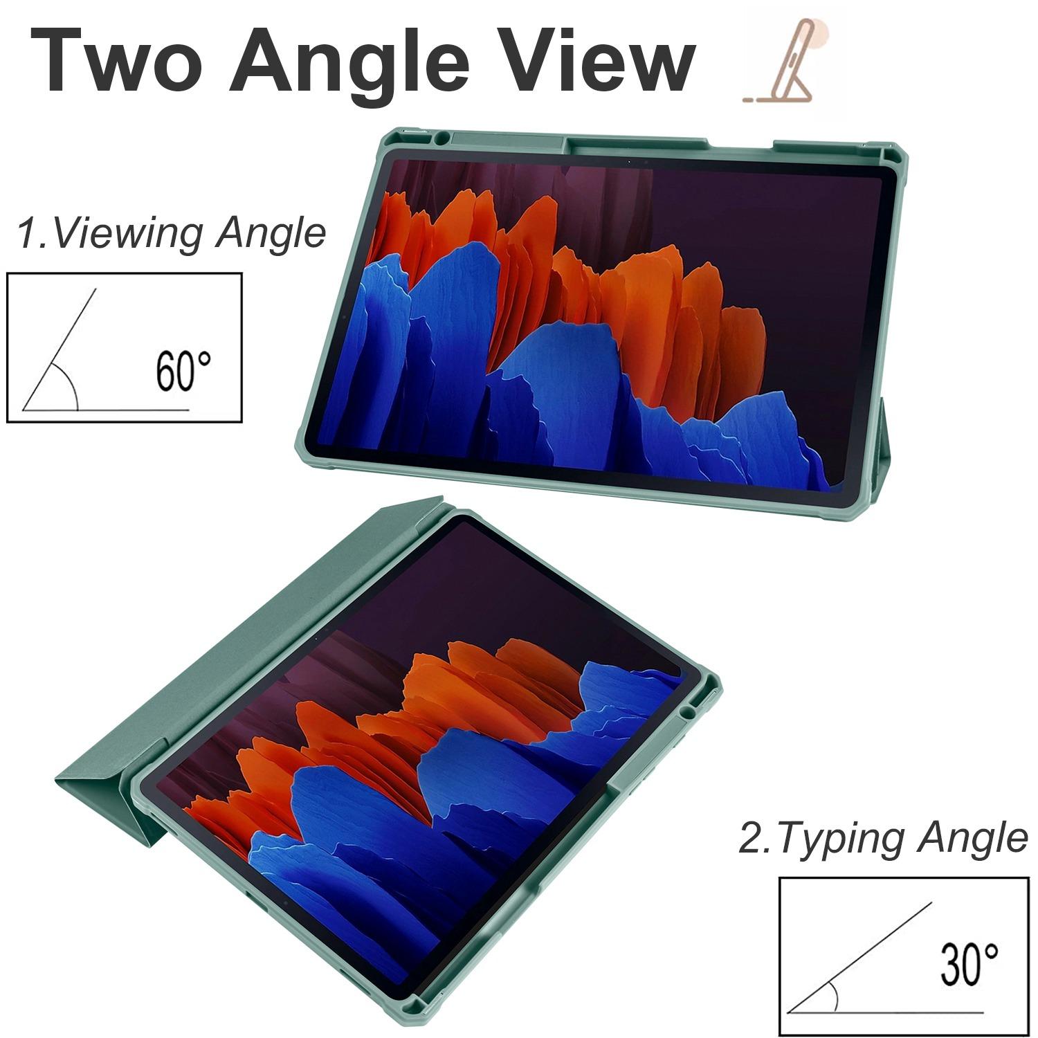 For Samsung Galaxy Tab S8+/S7+ T970/Tab S7 FE T730 T736 Trifold Stand Protective Case PU Leather+TPU+Acrylic Smart Cover with Auto Sleep/Wake Midnight Green
For Samsung Galaxy Tab S8+/S7+ T970/Tab S7 FE T730 T736 Trifold Stand Protective Case PU Leather+TPU+Acrylic Smart Cover with Auto Sleep/Wake Midnight Green