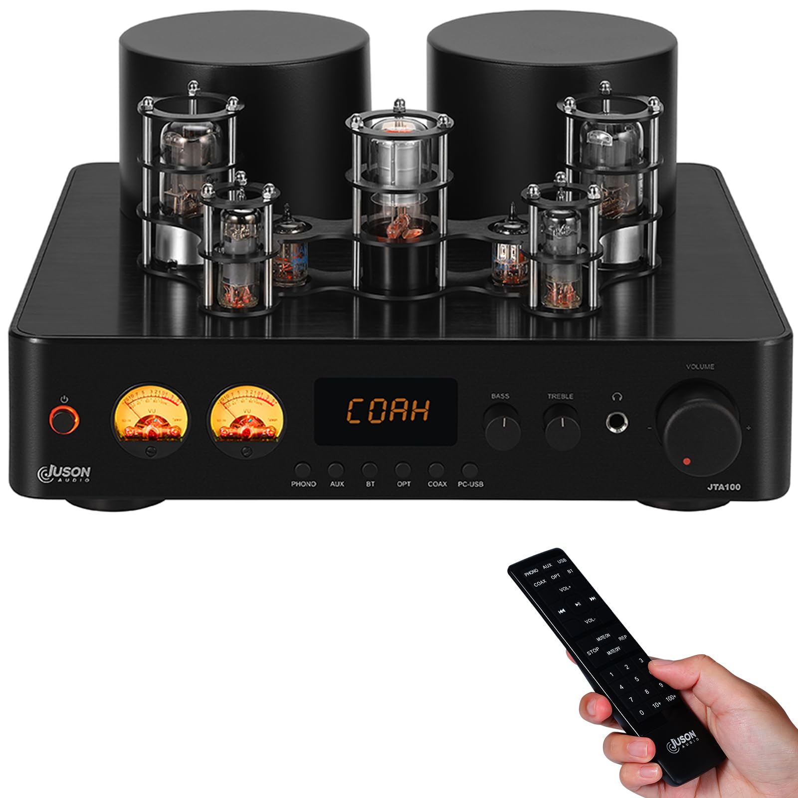 Juson Audio JTA100 200W Vacuum Tube Amplifier Integrated BT AUX RCA PHONO Input and Headphone Output CH AB Class HIFI Home Audio Turntable 5.0 2.1
Juson Audio JTA100 200W Vacuum Tube Amplifier Integrated BT AUX RCA PHONO Input and Headphone Output CH AB Class HIFI Home Audio Turntable 5.0 2.1