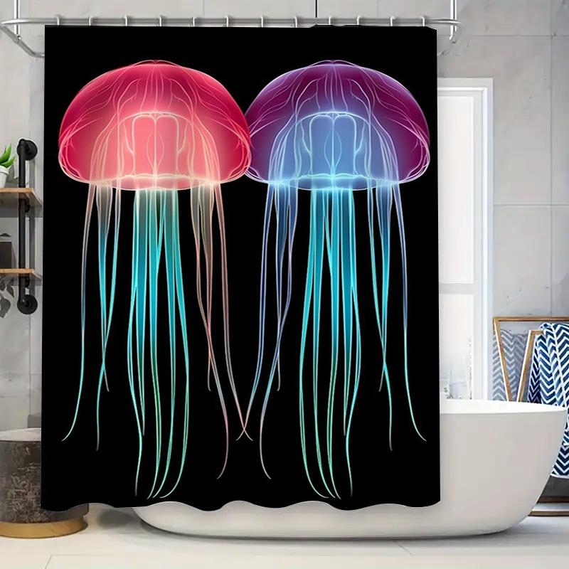 Led Jellyfish Shower Curtain With Vibrant Underwater Lightingwaterproof Fabric, Non-Slip, Perfect For Bathroom Decoration (Black W60H190(CM)-1 Pcs
Led Jellyfish Shower Curtain With Vibrant Underwater Lightingwaterproof Fabric, Non-Slip, Perfect For Bathroom Decoration (Black W60H190(CM)-1 Pcs