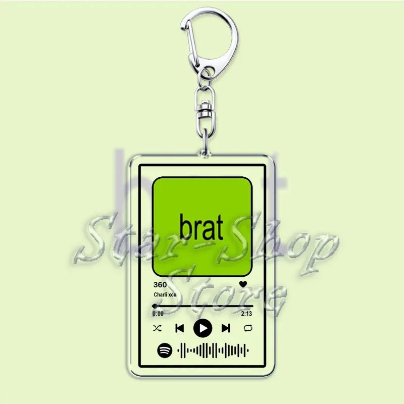 Music Charli XCX Brat Album Keychains Hot Songs Playlist Pendant Keyring for Accessories Bag Key Chain Ring Jewelry Fans Gifts
Music Charli XCX Brat Album Keychains Hot Songs Playlist Pendant Keyring for Accessories Bag Key Chain Ring Jewelry Fans Gifts