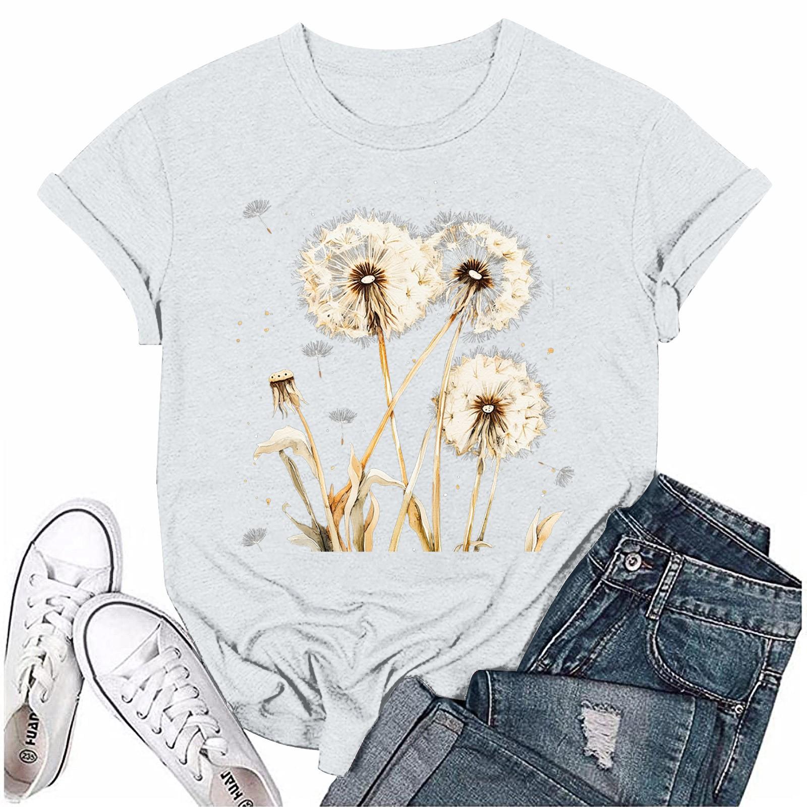 Жіноча мода Принтована футболка з круглим вирізом та коротким рукавом Пуловер Топ XL білий
Жіноча мода Принтована футболка з круглим вирізом та коротким рукавом Пуловер Топ XL білий