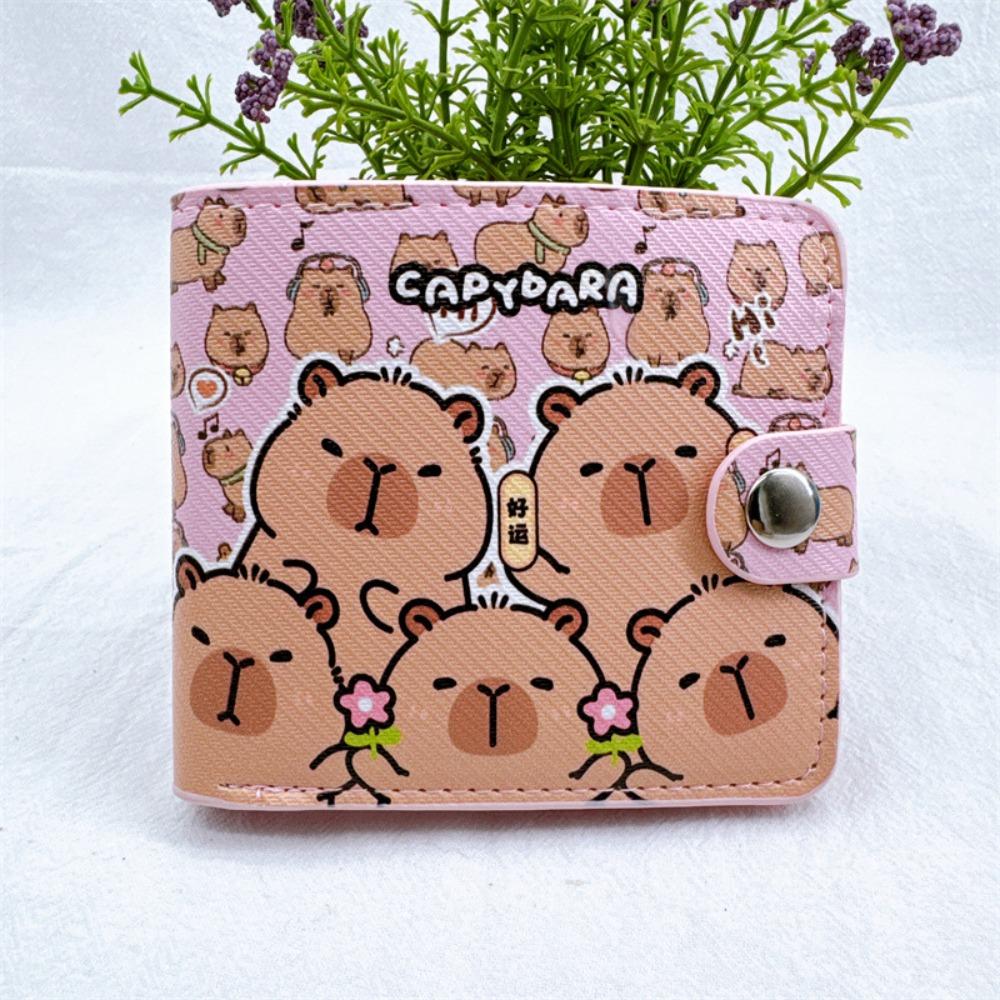 Cute Coin Purse Cartoon Capybara Wallet Short Money Bag Foldable PU Leather Mini Purse Card Holder With Buttons
Cute Coin Purse Cartoon Capybara Wallet Short Money Bag Foldable PU Leather Mini Purse Card Holder With Buttons