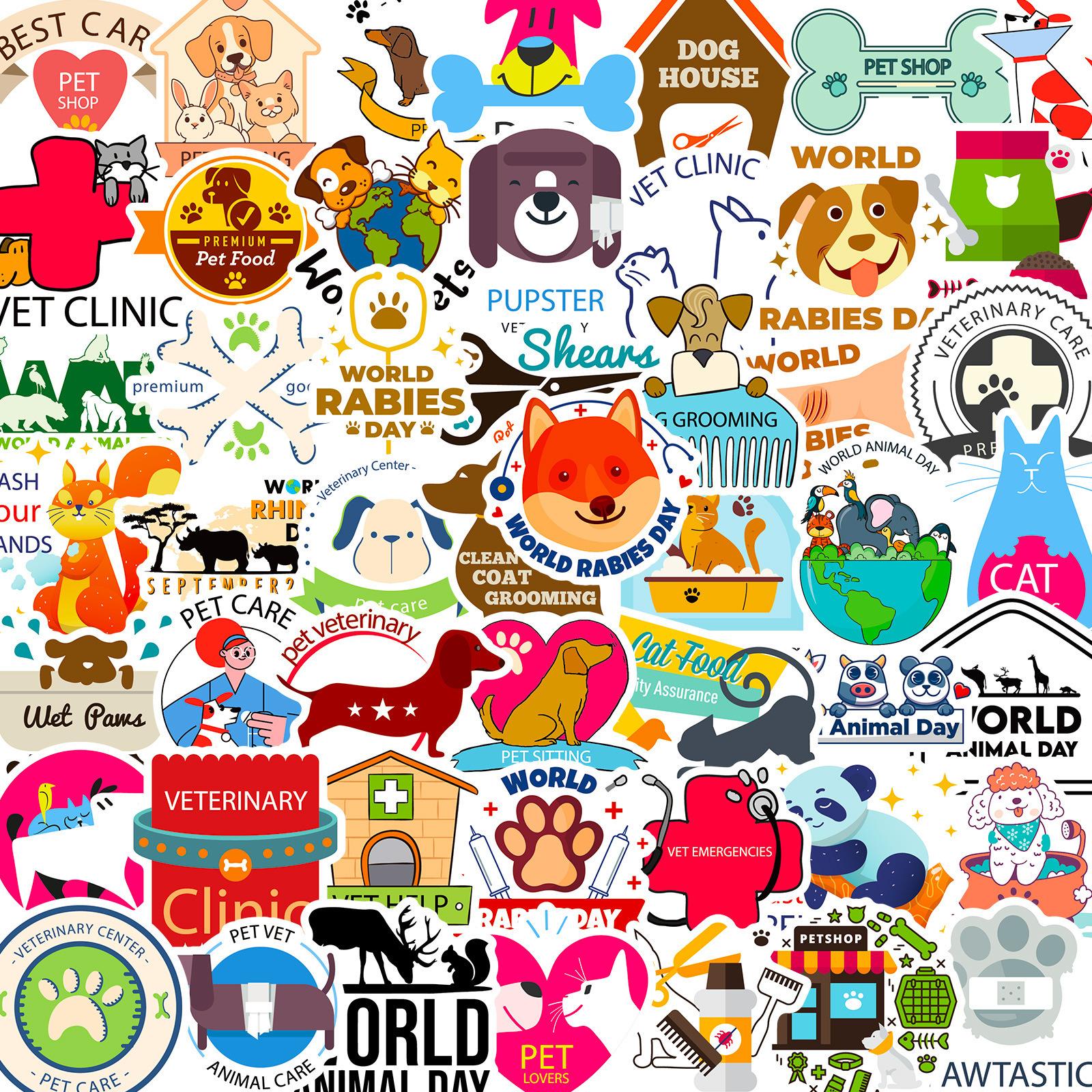 50 Cartoon Veterinary Graffiti Stickers Personalized Decorative Pet Hospital Care Puppy Animal Protection Waterproof Stickers
50 Cartoon Veterinary Graffiti Stickers Personalized Decorative Pet Hospital Care Puppy Animal Protection Waterproof Stickers