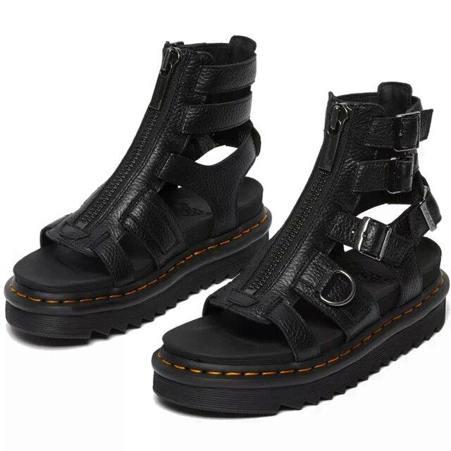 Женские сандалии на молнии, на платформе, из натуральной кожи, летние черные модные женские римские туфли на толстой подошве, пляжная обувь на плоской подошве 43 чёрный
Женские сандалии на молнии, на платформе, из натуральной кожи, летние черные модные женские римские туфли на толстой подошве, пляжная обувь на плоской подошве 43 чёрный