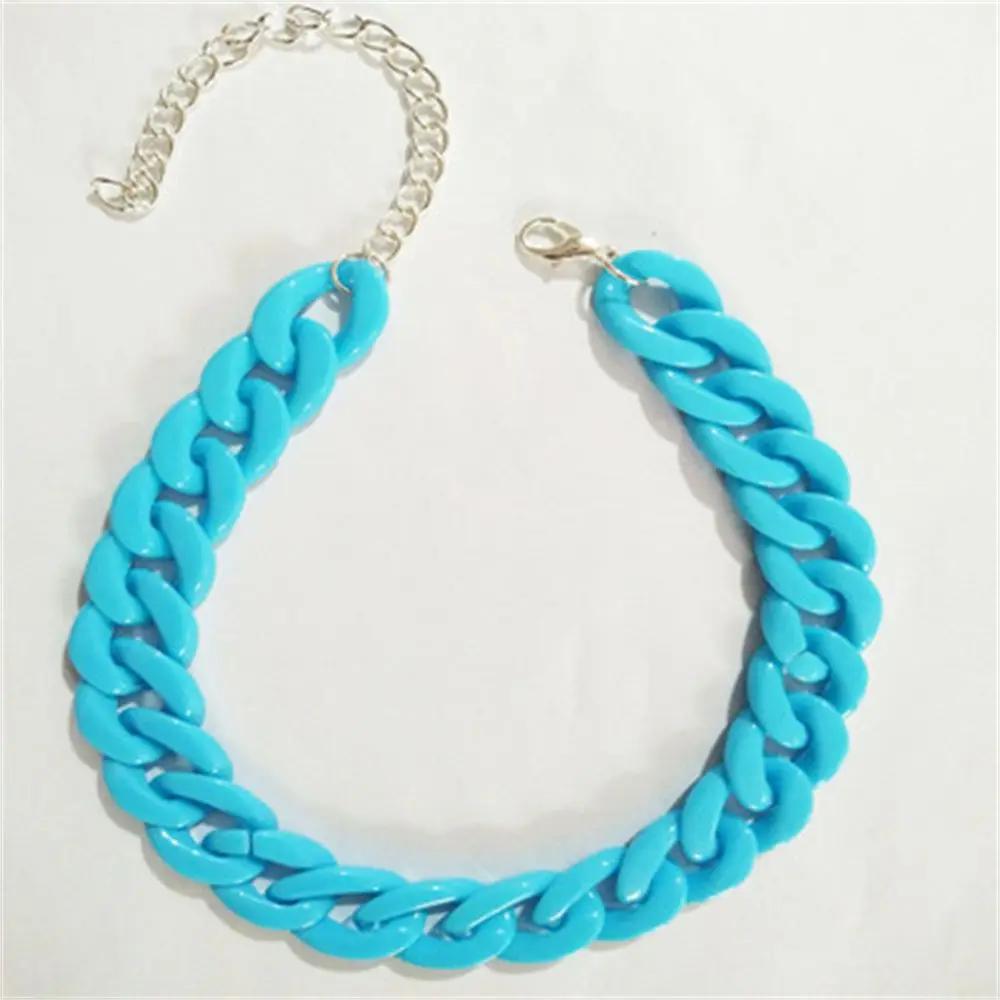 Women s Neck Chain Fashion Colorful Acrylic Thick Necklace For Women Men Bohemian Plastic Choker Collar Necklace синій
Women s Neck Chain Fashion Colorful Acrylic Thick Necklace For Women Men Bohemian Plastic Choker Collar Necklace синій