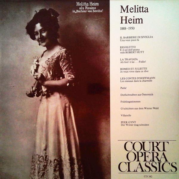 LP Record MELITTA HEIM Melitta Heim 18881950 CO342 Court Opera Cla Austria Classical Used
LP Record MELITTA HEIM Melitta Heim 18881950 CO342 Court Opera Cla Austria Classical Used