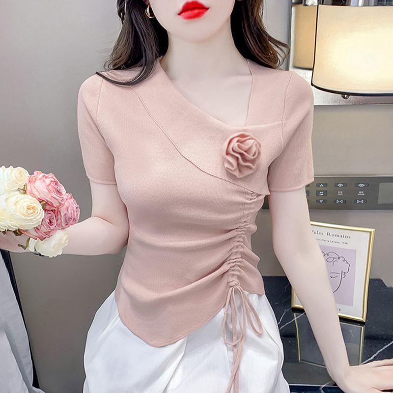 Женская футболка с коротким рукавом Летняя мода Приталенная футболка Прикрывающая живот Повседневный свободный топ L розовый
Женская футболка с коротким рукавом Летняя мода Приталенная футболка Прикрывающая живот Повседневный свободный топ L розовый