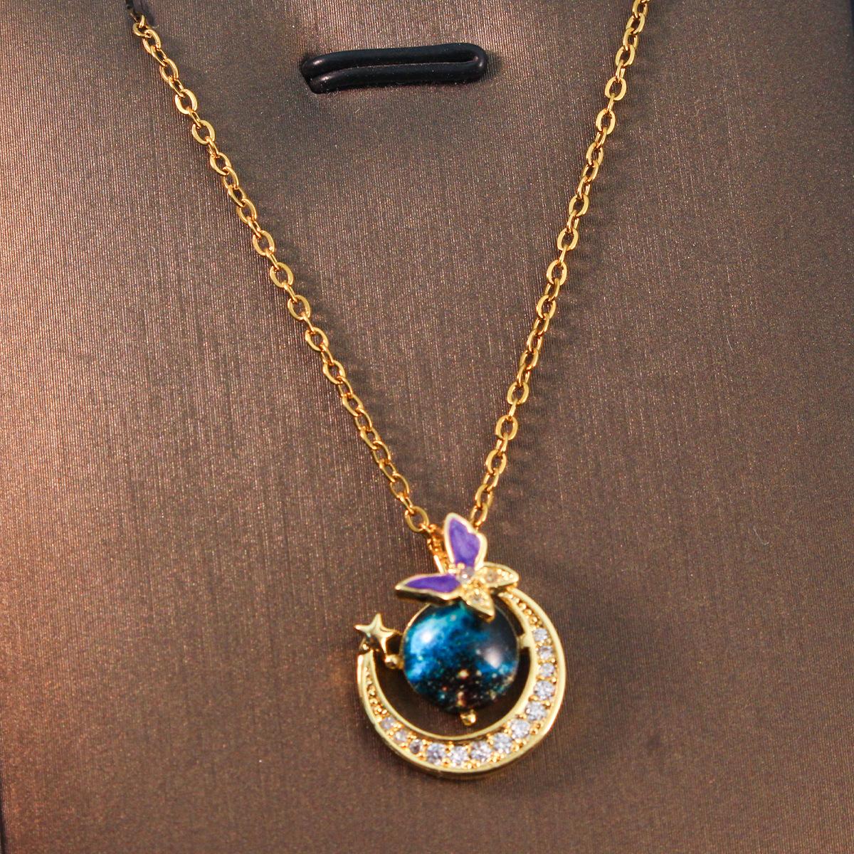 Creative Fashion Planet Sun and Star Pendant Necklace for Women Luxury Gold Color Stainless Steel Crystal Zircon Choker Jewelry
Creative Fashion Planet Sun and Star Pendant Necklace for Women Luxury Gold Color Stainless Steel Crystal Zircon Choker Jewelry