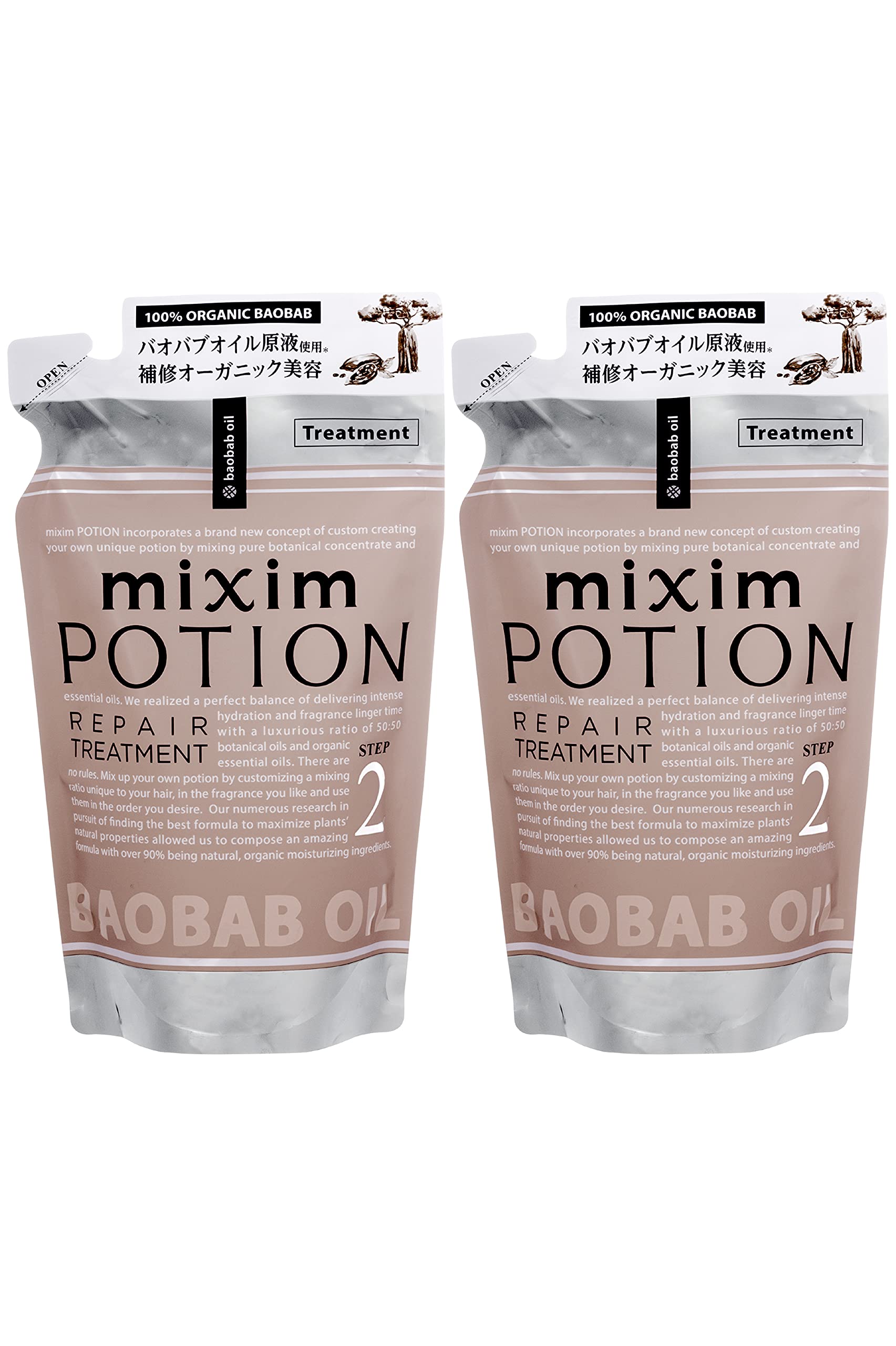 Mixim Potion EX Repair Treatment Refill Set of 2 for damaged hair with organic ingredients and beauty serum Cares ingredients
Mixim Potion EX Repair Treatment Refill Set of 2 for damaged hair with organic ingredients and beauty serum Cares ingredients