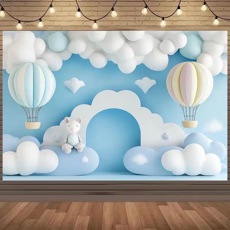 2D Blue Cloud Backdrop Hot Air Balloon Themed Party Background Banner 47.2x31.5inch/120*80cm
2D Blue Cloud Backdrop Hot Air Balloon Themed Party Background Banner 47.2x31.5inch/120*80cm