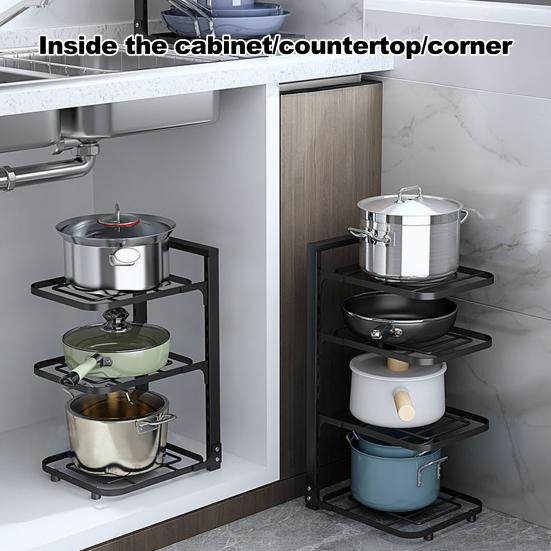 Multi-Layer Pot Storage Rack Strong Load-bearing Hollow Design Adjustable Cabinet Under-Sink Pan Rack Cookware Holder Dual Layer
Multi-Layer Pot Storage Rack Strong Load-bearing Hollow Design Adjustable Cabinet Under-Sink Pan Rack Cookware Holder Dual Layer