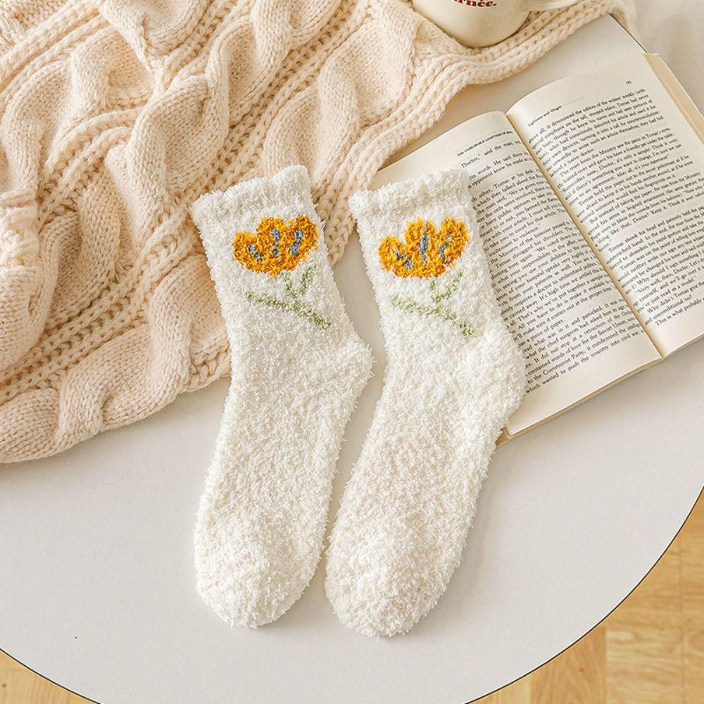 Ruffle Cute Thick Sweet Tulips Pattern Female Socks Middle Tube Korean Style Socks Coral Velvet G
Ruffle Cute Thick Sweet Tulips Pattern Female Socks Middle Tube Korean Style Socks Coral Velvet G