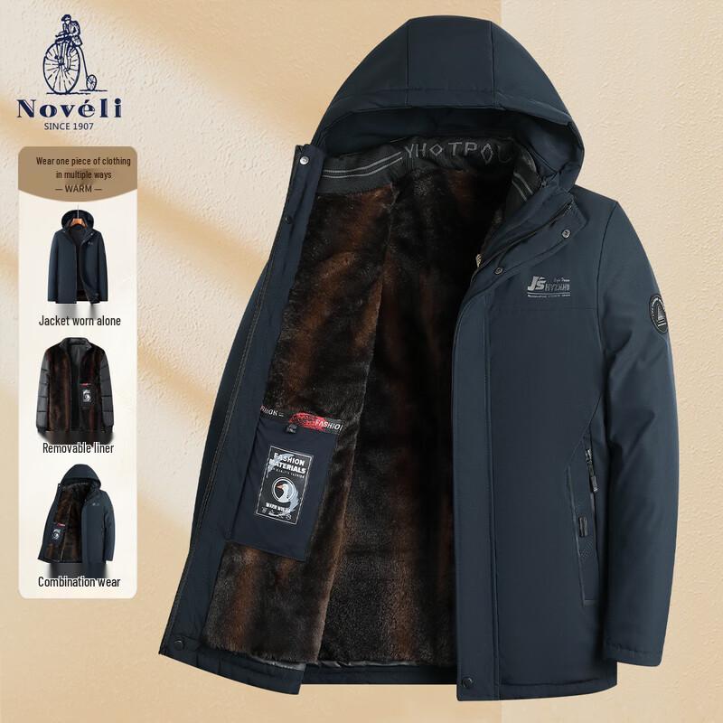 Men s 3-in-1 Detachable Hooded Winter Parka XL
Men s 3-in-1 Detachable Hooded Winter Parka XL