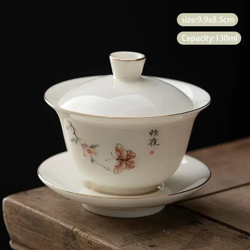 130ml Chinese ceramic tea set hand-painted flower and bird tea bowl handmade kung fu tea set 9.9x8.5cm 130ml
130ml Chinese ceramic tea set hand-painted flower and bird tea bowl handmade kung fu tea set 9.9x8.5cm 130ml