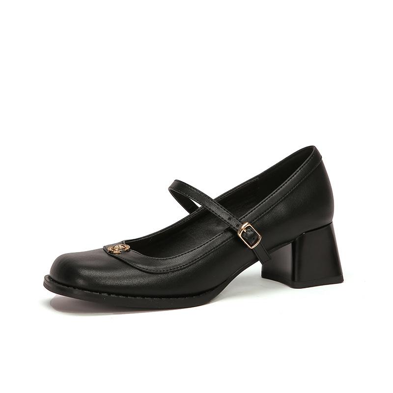 Весенние новые женские туфли Мэри Джейн на толстом металлическом каблуке с круглой головкой и пряжкой в виде одного слова в британском стиле. Повседневная модная обувь 40 чёрный
Весенние новые женские туфли Мэри Джейн на толстом металлическом каблуке с круглой головкой и пряжкой в виде одного слова в британском стиле. Повседневная модная обувь 40 чёрный