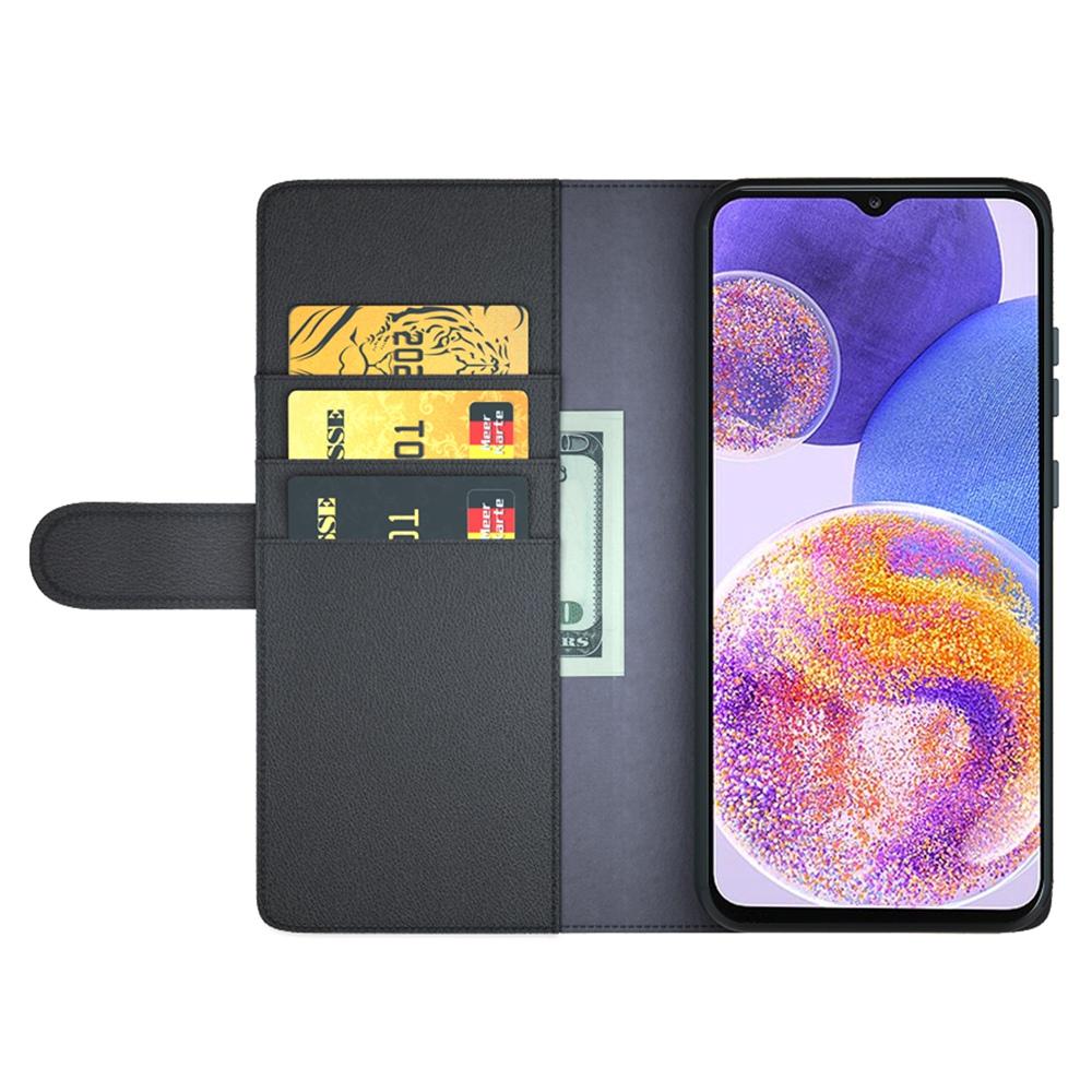 For Samsung Galaxy A23 5G (Global Version)/4G Split Leather Genuine Leather Phone Case Drop-proof Wallet Stand Flip Cover Black
For Samsung Galaxy A23 5G (Global Version)/4G Split Leather Genuine Leather Phone Case Drop-proof Wallet Stand Flip Cover Black
