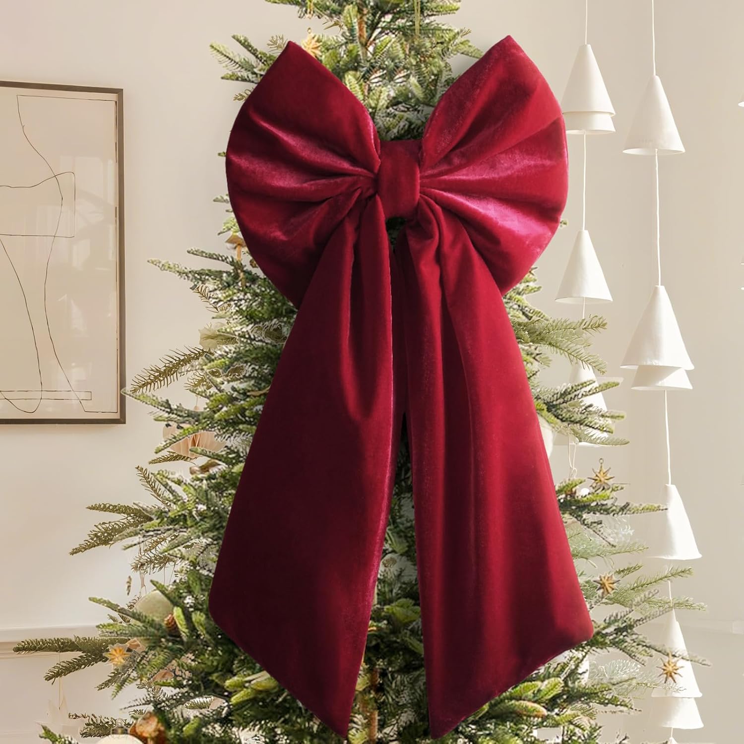 Large Red Velvet Christmas Tree Topper with Burgundy Bows, All-Weather Holiday Decor for Indoor Outdoor Home Wedding Settings красный
Large Red Velvet Christmas Tree Topper with Burgundy Bows, All-Weather Holiday Decor for Indoor Outdoor Home Wedding Settings красный