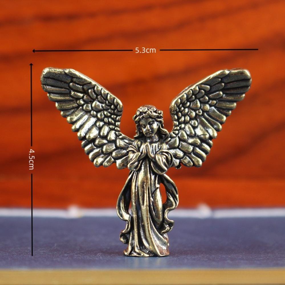 Brass Guardian Angel Vintage Copper Cupid Statue Trinket Ornament
Brass Guardian Angel Vintage Copper Cupid Statue Trinket Ornament