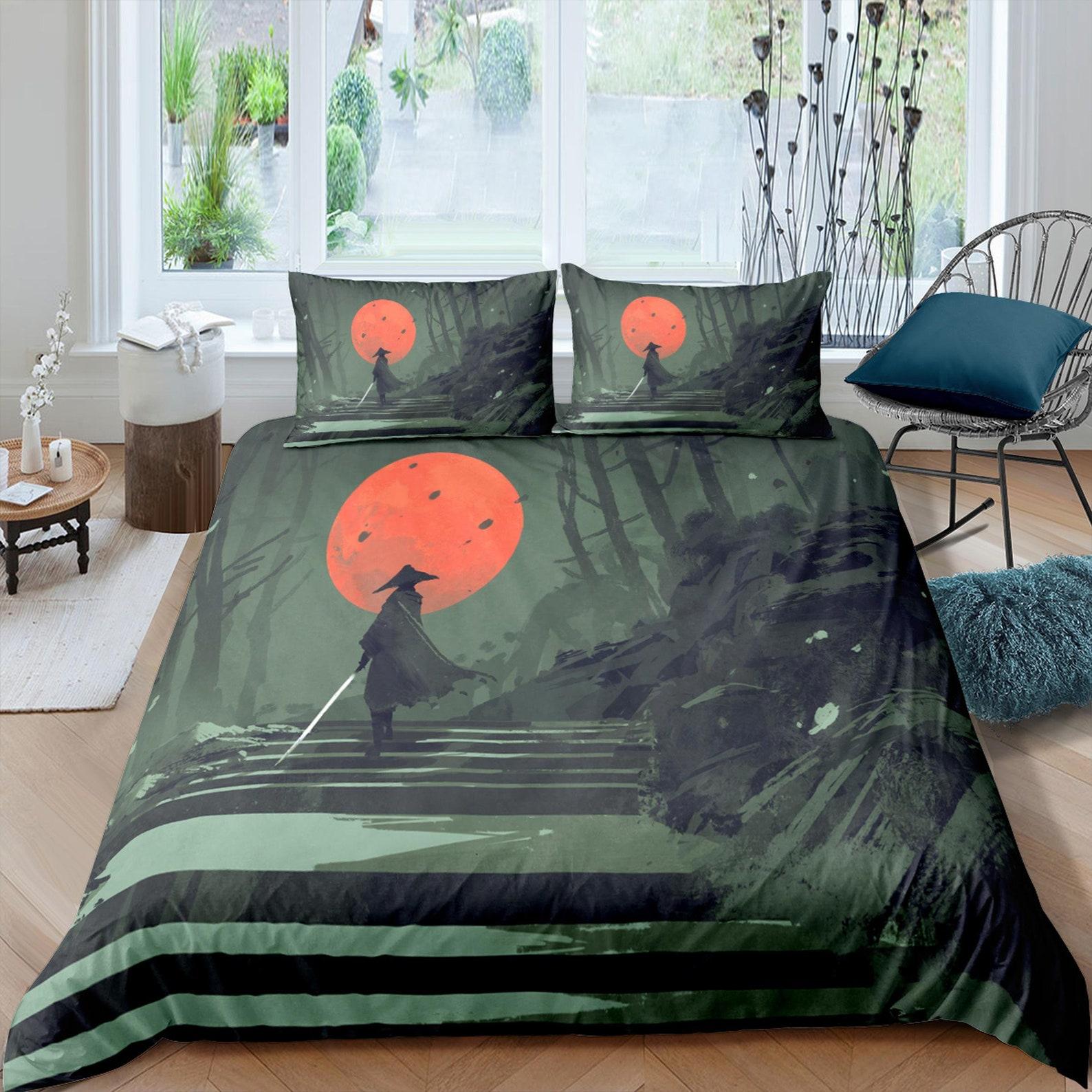Military green oriental bedding, Samurai on Japanese duvet cover set for king, queen, full, twin, single bed, Aesthetic zipper bedding 135x200cm
Military green oriental bedding, Samurai on Japanese duvet cover set for king, queen, full, twin, single bed, Aesthetic zipper bedding 135x200cm
