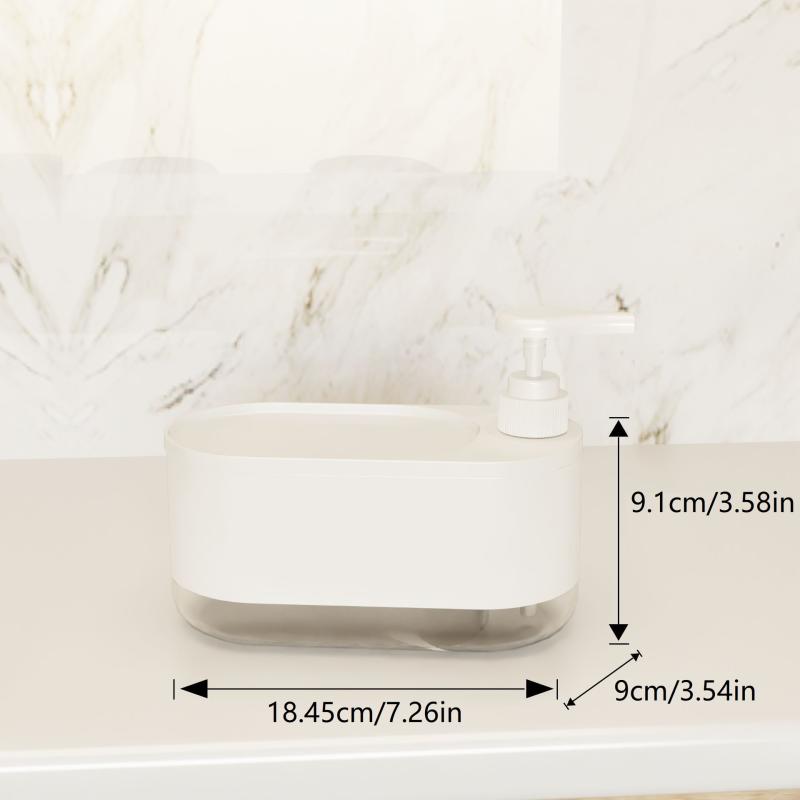 Dual Soap Dispenser With Sponge Holder Manual Press Soap Box Hand And Dish Soap Dispenser For Kitchen Sink Detergent Dispenser білий
Dual Soap Dispenser With Sponge Holder Manual Press Soap Box Hand And Dish Soap Dispenser For Kitchen Sink Detergent Dispenser білий