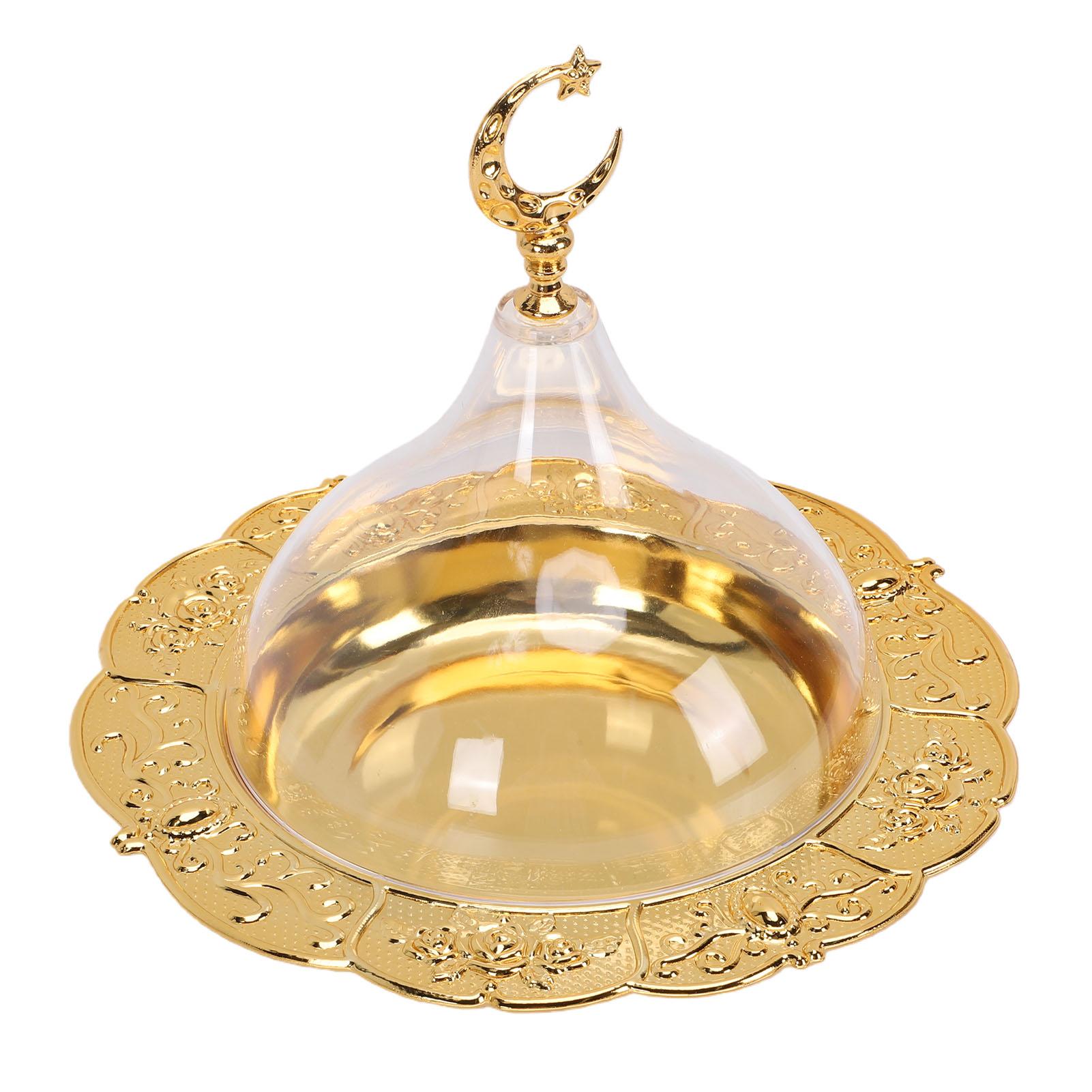 Serving Dish with Acrylic Clear Dome Golden Vintage Serving Platter Dessert Plate for Home Party Cafe Wedding Dining
Serving Dish with Acrylic Clear Dome Golden Vintage Serving Platter Dessert Plate for Home Party Cafe Wedding Dining