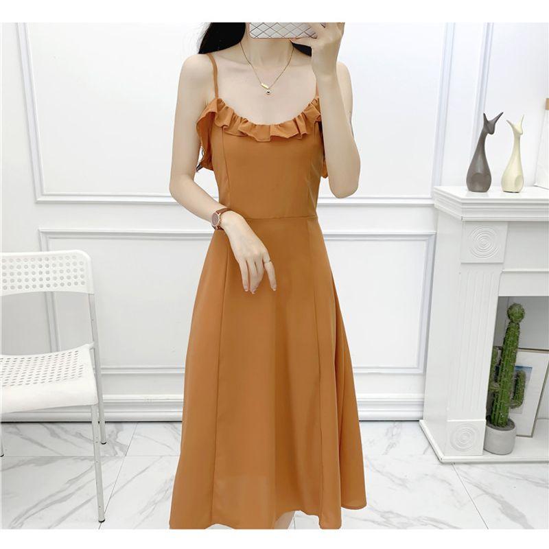 Ruffled Sexy Lacing High Waisted Neckline Dress Orange M
Ruffled Sexy Lacing High Waisted Neckline Dress Orange M