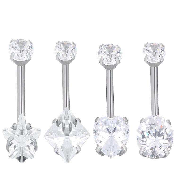 Exaggerated Zircon Navel Ring & Stainless Steel Earrings - European & American Body Piercing Jewelry. Steel Circle
Exaggerated Zircon Navel Ring & Stainless Steel Earrings - European & American Body Piercing Jewelry. Steel Circle