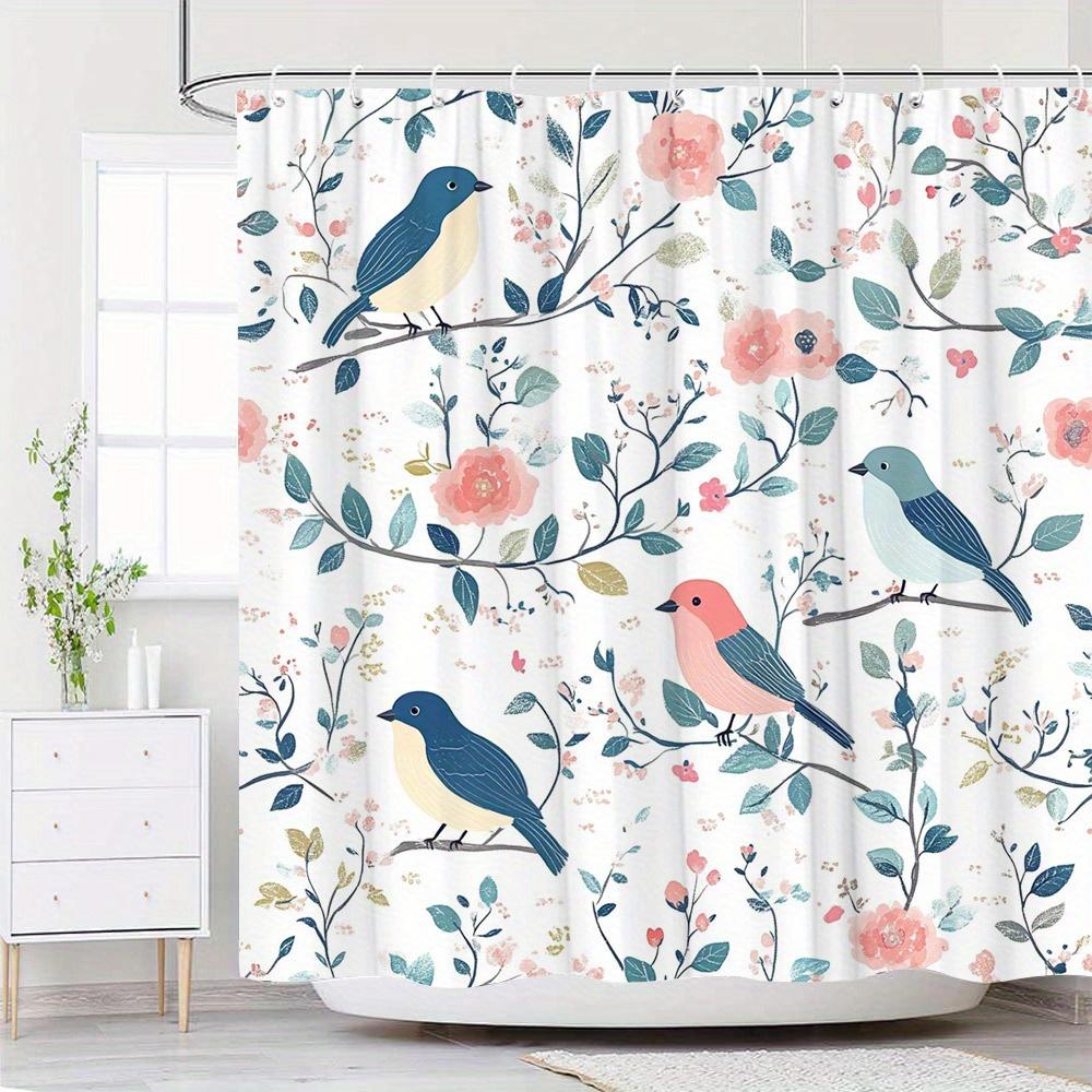 1Pc Light Watercolor Flower And Bird Pattern Shower Curtain, Polyester Fabric, Machine Washable, Suitable For Bathroom W60H190(CM)-1 Pcs
1Pc Light Watercolor Flower And Bird Pattern Shower Curtain, Polyester Fabric, Machine Washable, Suitable For Bathroom W60H190(CM)-1 Pcs
