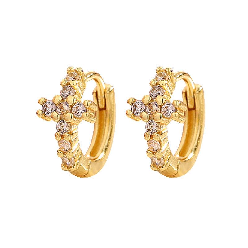 Hoop Fashion Silvery Cross Zircon Pendant Earrings for Women Men Punk Hip Hop Piercing Personality Earrings Party Jewelry
Hoop Fashion Silvery Cross Zircon Pendant Earrings for Women Men Punk Hip Hop Piercing Personality Earrings Party Jewelry