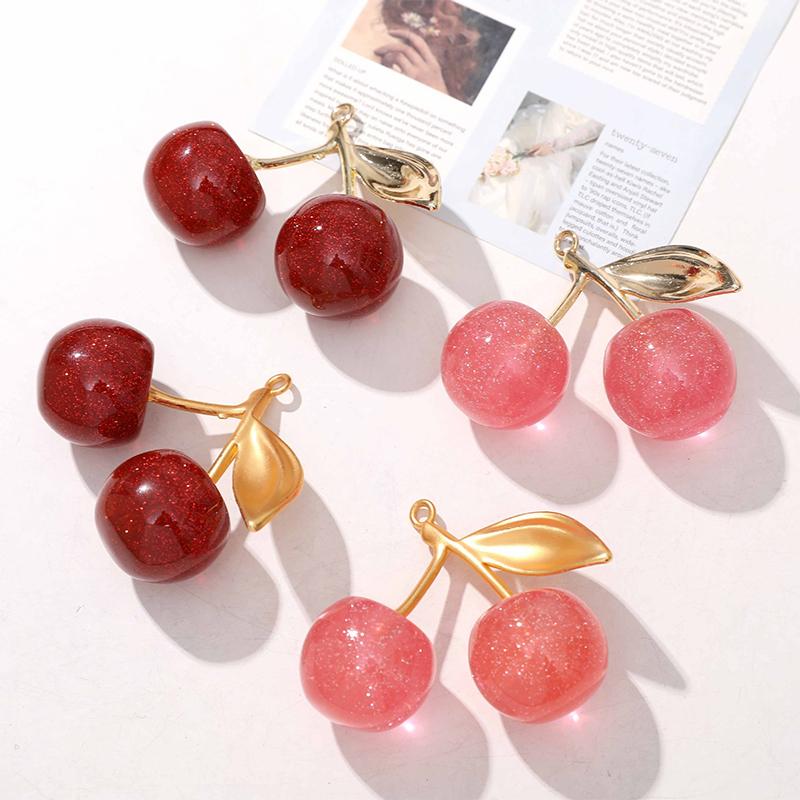 2Pcs Shiny Resin Delicious Red Pink Cherry Charms Pendant For Necklaces Keychain Jewelry Making Accessories
2Pcs Shiny Resin Delicious Red Pink Cherry Charms Pendant For Necklaces Keychain Jewelry Making Accessories
