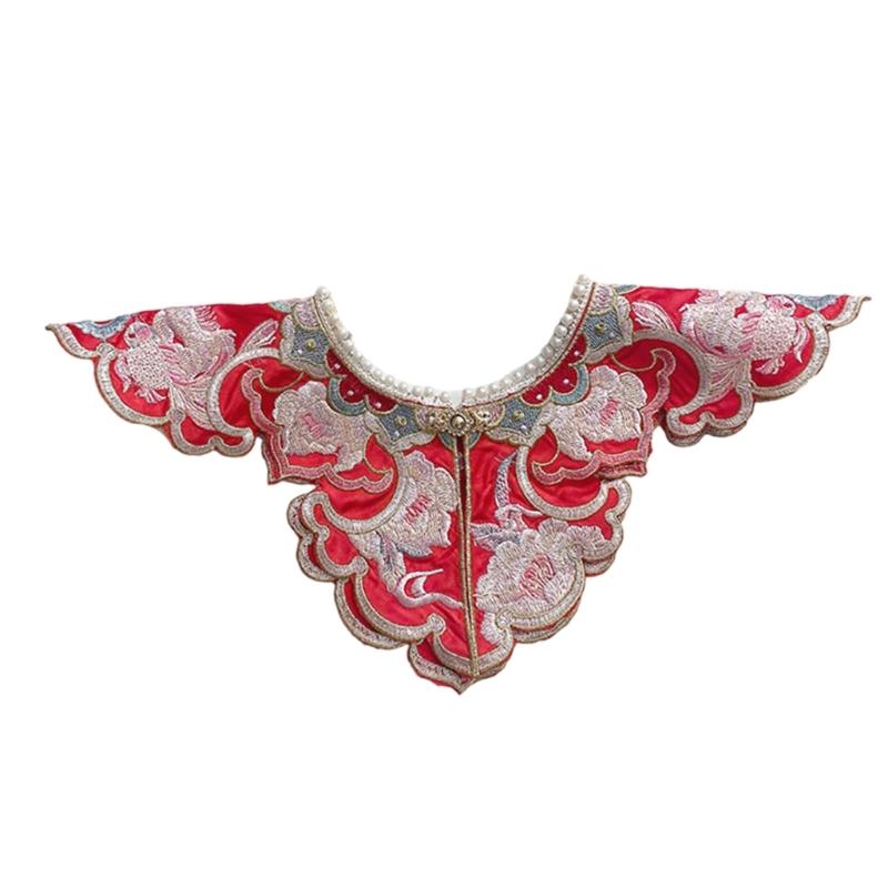 Woman Embroidery Flower Collar Shawl Decorative False Collar Elegant Removable Collar for Chinese Ancient Costume Decors
Woman Embroidery Flower Collar Shawl Decorative False Collar Elegant Removable Collar for Chinese Ancient Costume Decors