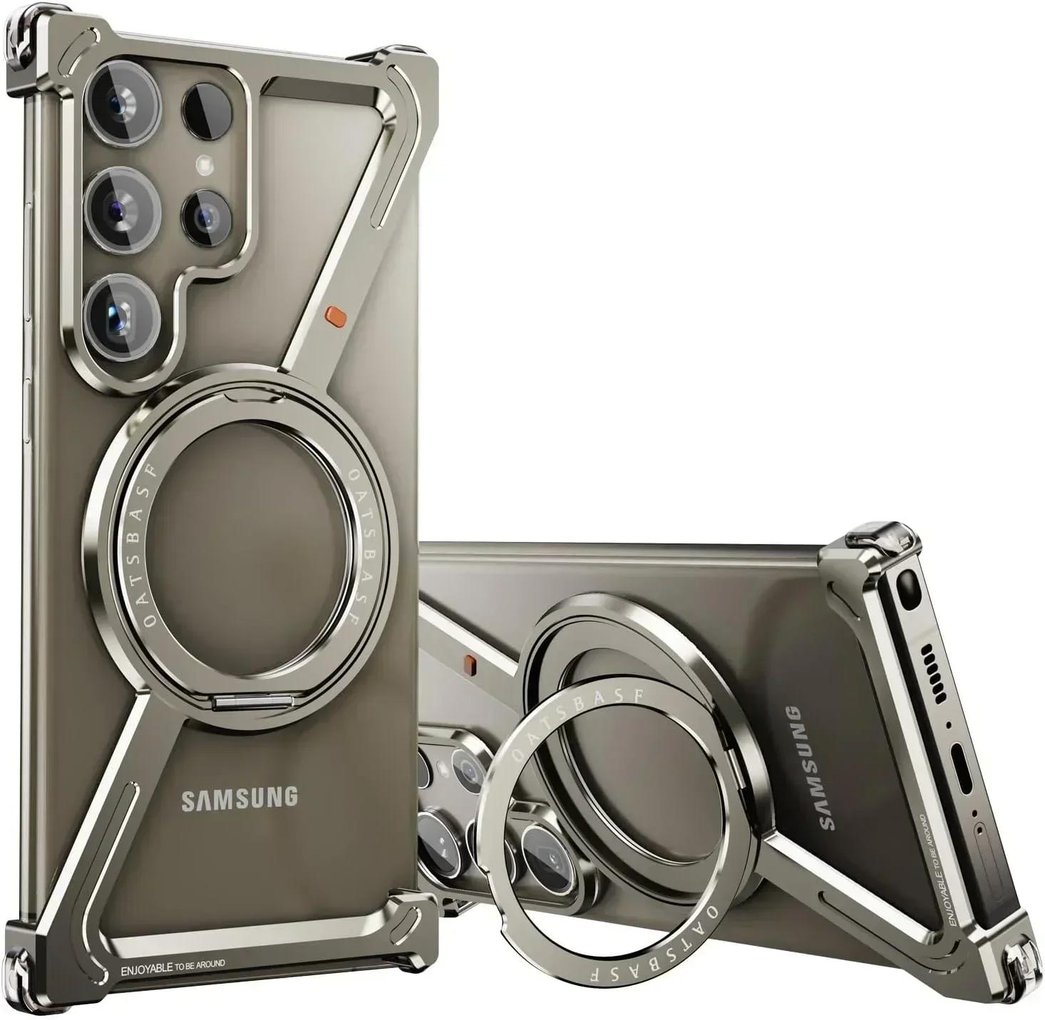 Eary Magnetic Frameless Phone Case For Samsung Galaxy S25 S24 Ultra With 360°Rotatable Stand Metal Protective Shockproof Bumper Galaxy S25 Ultra
Eary Magnetic Frameless Phone Case For Samsung Galaxy S25 S24 Ultra With 360°Rotatable Stand Metal Protective Shockproof Bumper Galaxy S25 Ultra