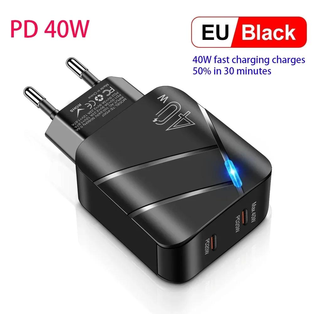 40 Вт Dual USB C Type c PD настенное зарядное устройство Быстрая быстрая зарядка Адаптеры питания для iPad 2 3 4 IPhone 11 12 13 14 15 Xiaomi EU Black
40 Вт Dual USB C Type c PD настенное зарядное устройство Быстрая быстрая зарядка Адаптеры питания для iPad 2 3 4 IPhone 11 12 13 14 15 Xiaomi EU Black