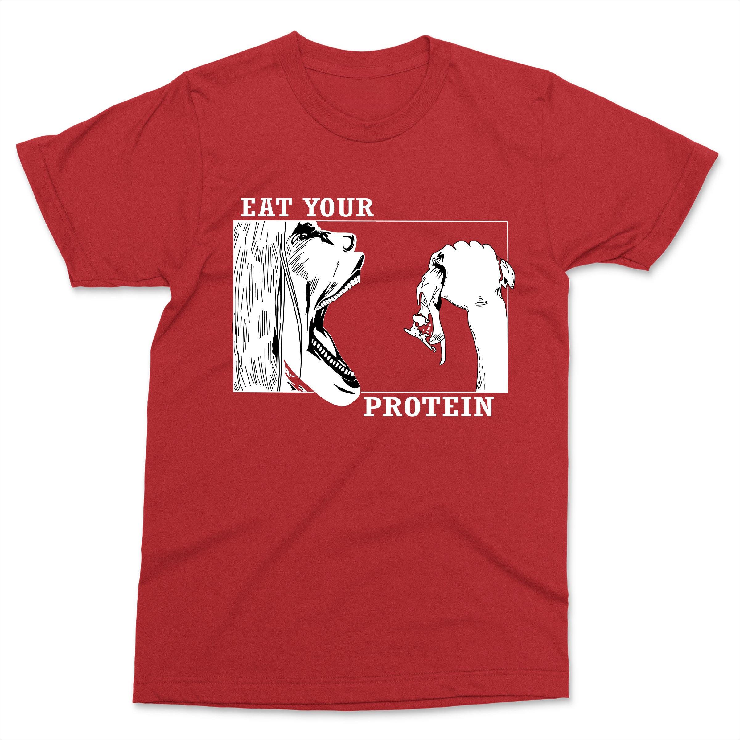 Vintage Funny Eat Your Protein Anime Gym Pump Bodybuilding Fitness T-Shirt Men Women Cotton Tees T Shirts Printing Clothes Top 4XL
Vintage Funny Eat Your Protein Anime Gym Pump Bodybuilding Fitness T-Shirt Men Women Cotton Tees T Shirts Printing Clothes Top 4XL