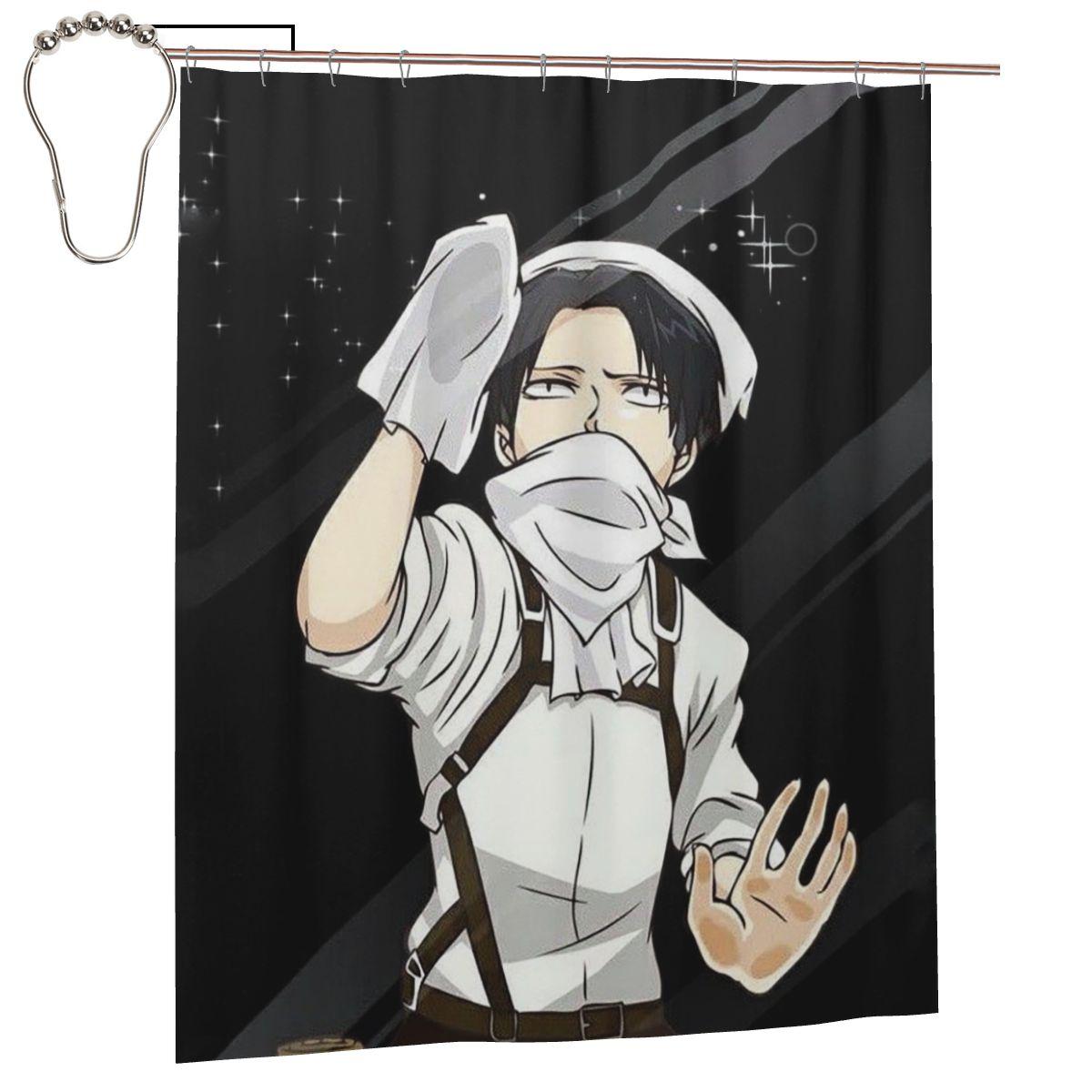 Levi Ackerman Attack On Titan Shower Curtain Bathroom Polyester Waterproof Bath Curtains With Hooks W60H190(CM)-1 Pcs
Levi Ackerman Attack On Titan Shower Curtain Bathroom Polyester Waterproof Bath Curtains With Hooks W60H190(CM)-1 Pcs