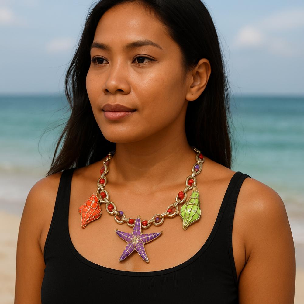 Ethnic Style Marine Style Necklace Necklace Set Enamel Ocean Style Necklace Male золотий
Ethnic Style Marine Style Necklace Necklace Set Enamel Ocean Style Necklace Male золотий