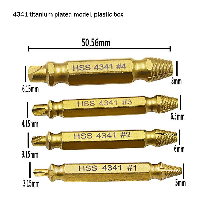 4/5 шт. Багатошліцьовий екстрактор свердла для викручування зламаних пошкоджених гвинтів Свердло Speed Out Екстрактор болтів Знімач шпильок Інструменти A3
4/5 шт. Багатошліцьовий екстрактор свердла для викручування зламаних пошкоджених гвинтів Свердло Speed Out Екстрактор болтів Знімач шпильок Інструменти A3