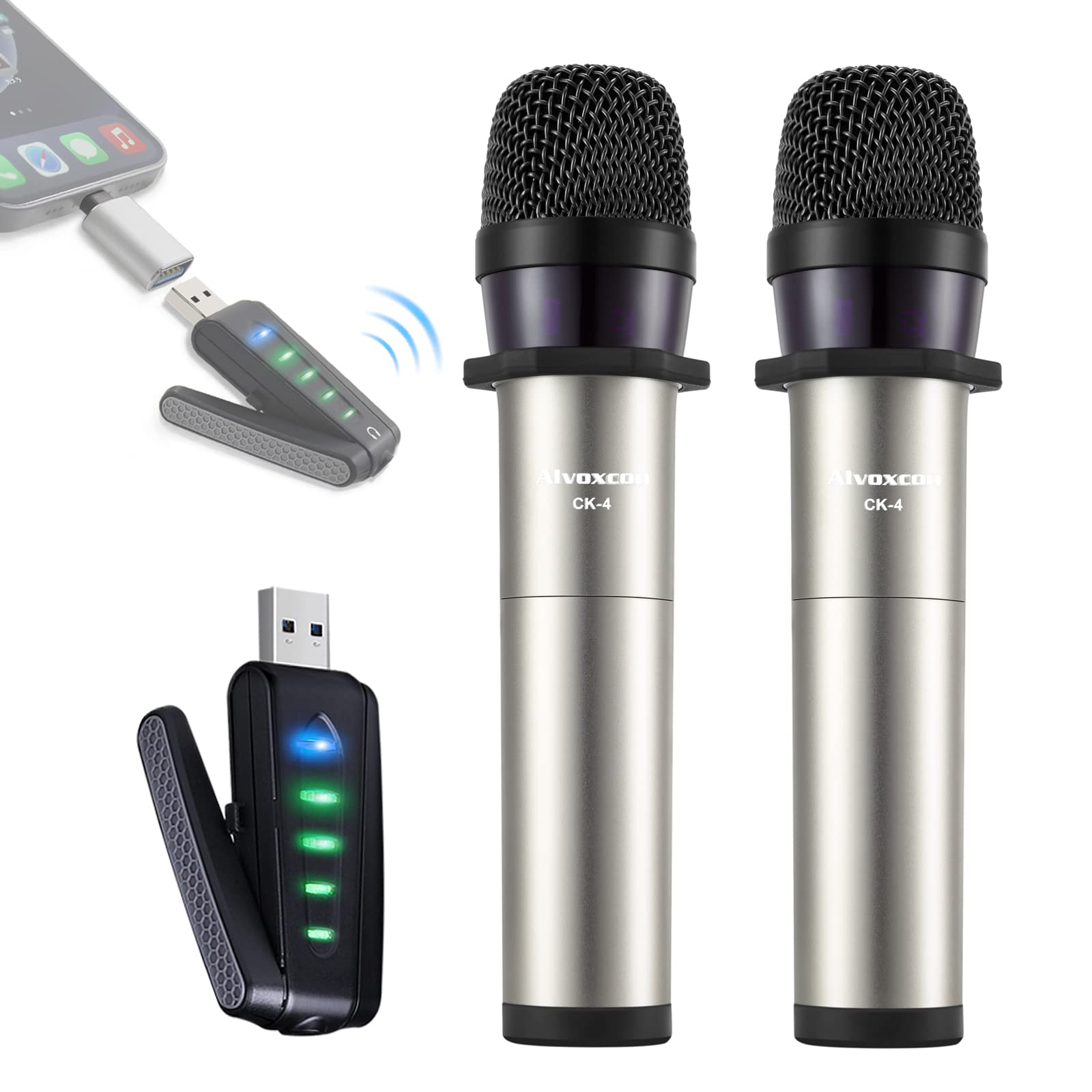 Wireless Microphone USB ALVOXCON Handheld Microphone UHF Condenser Microphone Wireless Compact Handheld Microphone ZOOM ComputerSpeakeriPhoneAndroid
Wireless Microphone USB ALVOXCON Handheld Microphone UHF Condenser Microphone Wireless Compact Handheld Microphone ZOOM ComputerSpeakeriPhoneAndroid