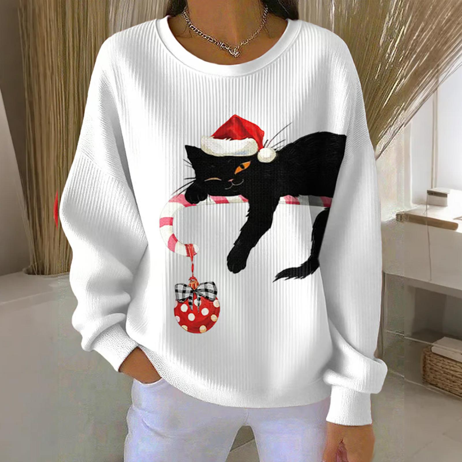 Женский свободный удобный повседневный и модный свитшот с круглым вырезом и узором с длинными рукавами XL белый
Женский свободный удобный повседневный и модный свитшот с круглым вырезом и узором с длинными рукавами XL белый