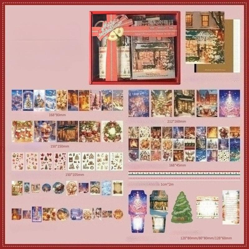 12Pcs Christmas Gift Box Sticker Set for Journaling Scrapbooking Supplies DIY Decorations Christmas Themed Ledger Decoration Collage Materials
12Pcs Christmas Gift Box Sticker Set for Journaling Scrapbooking Supplies DIY Decorations Christmas Themed Ledger Decoration Collage Materials