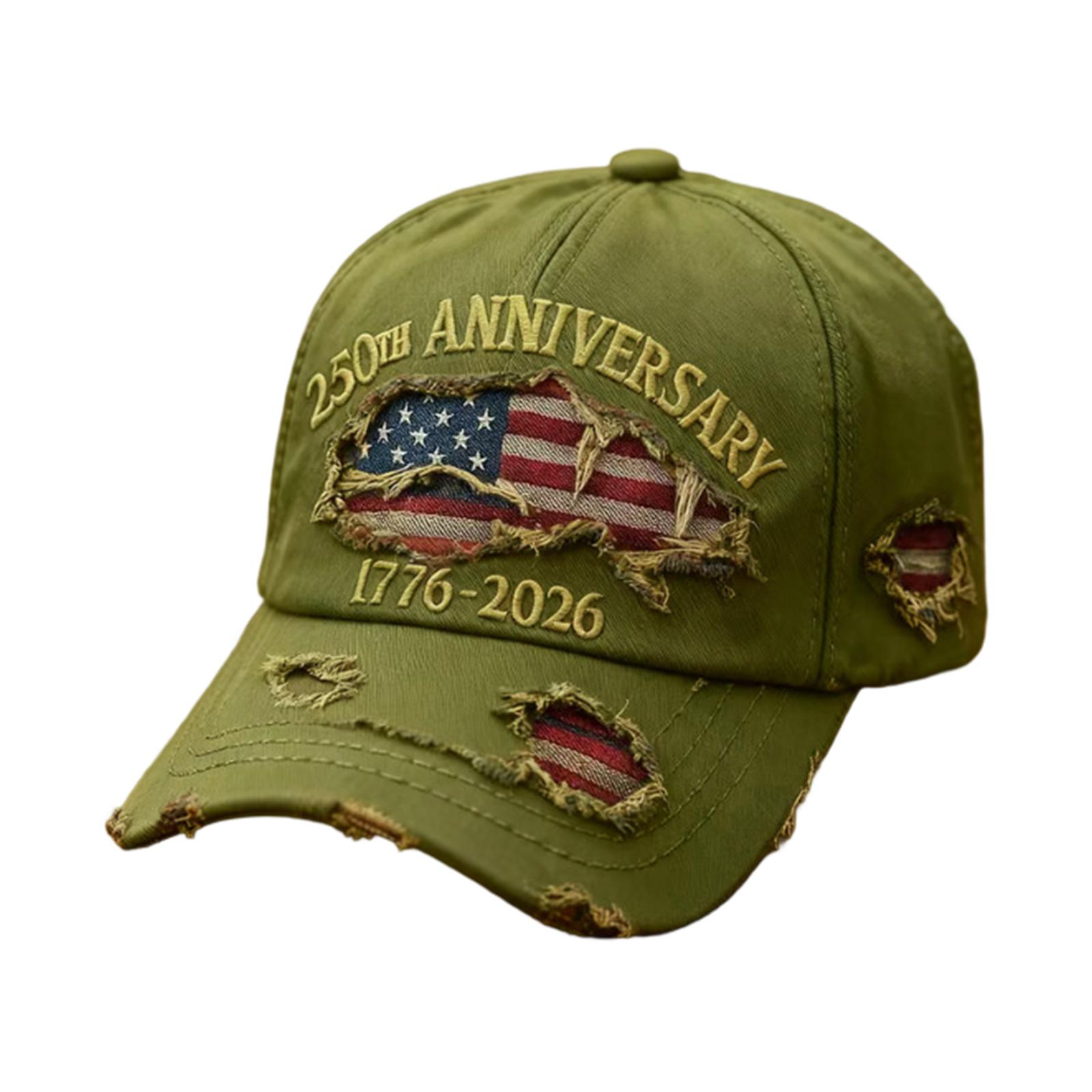 250th Anniversary Embroidered Baseball Distressed Style Adjustable Fit 1776 2026 US Flag Design Hat for Adults One Size
250th Anniversary Embroidered Baseball Distressed Style Adjustable Fit 1776 2026 US Flag Design Hat for Adults One Size