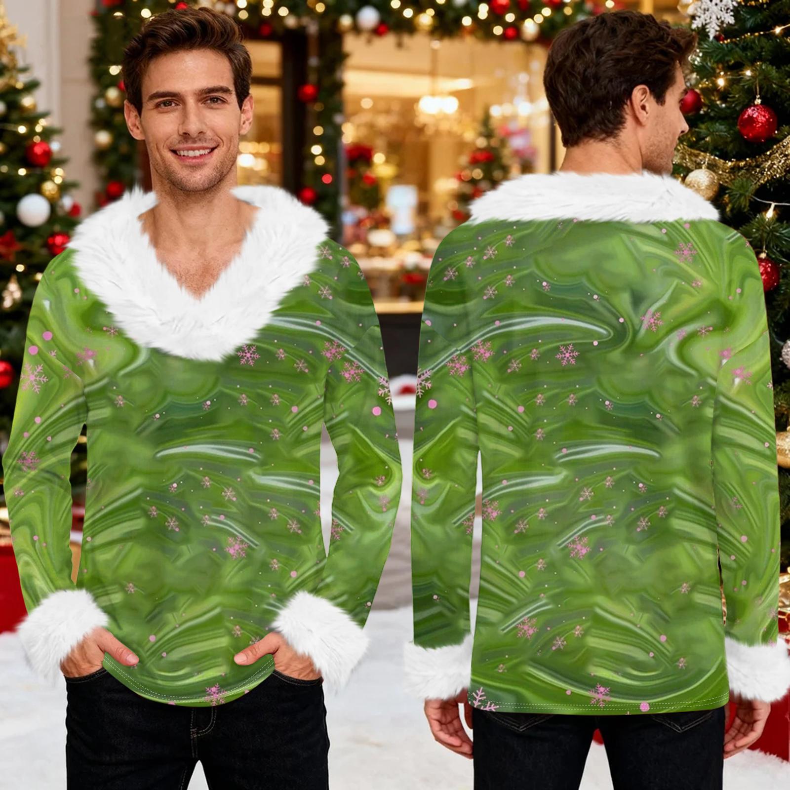 Мужское худи с рождественским принтом и флисовой подкладкой | Праздничный свитшот с отделкой из искусственного меха и карманом | Праздничный пуловер большого размера свободного кроя S
Мужское худи с рождественским принтом и флисовой подкладкой | Праздничный свитшот с отделкой из искусственного меха и карманом | Праздничный пуловер большого размера свободного кроя S