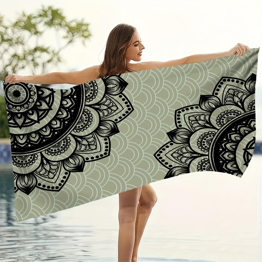 Bohemian Floral Geometric Oversized Beach Towel, Soft Quick-Dry Polyester for Swimming Camping Bathing W30*H60(CM)
Bohemian Floral Geometric Oversized Beach Towel, Soft Quick-Dry Polyester for Swimming Camping Bathing W30*H60(CM)